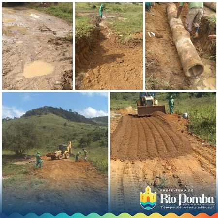 Prefeitura Municipal De Rio Pomba OBRAS DE MELHORIAS NA ESTRADA DA